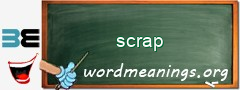 WordMeaning blackboard for scrap